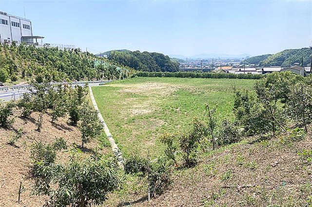 売却する柏原地区企業団地の予定地