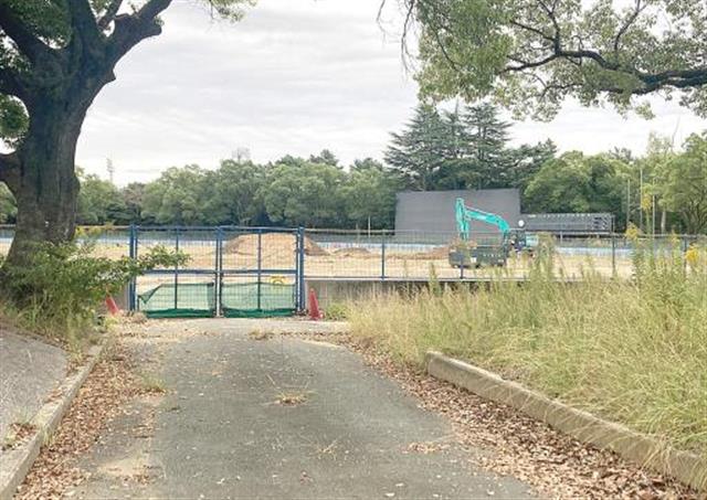 整備事業が再始動する新アリーナの建設予定地