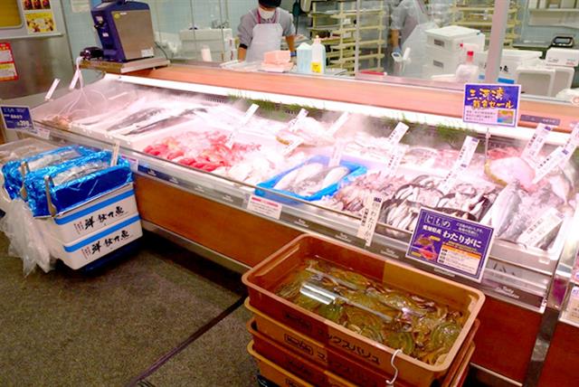 水産コーナーなどを充実させた