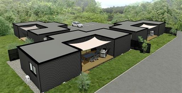 宿泊可能なロッジの完成イメージ