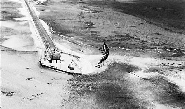 ビキニ環礁に設けられたブラボー水爆実験場(米国防脅威削減局の報告書から)