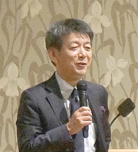ウェルビーイングについて講演する矢野氏