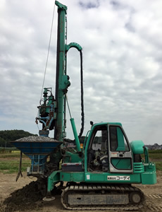 砕石を使った地盤改良「エコジオ工法」